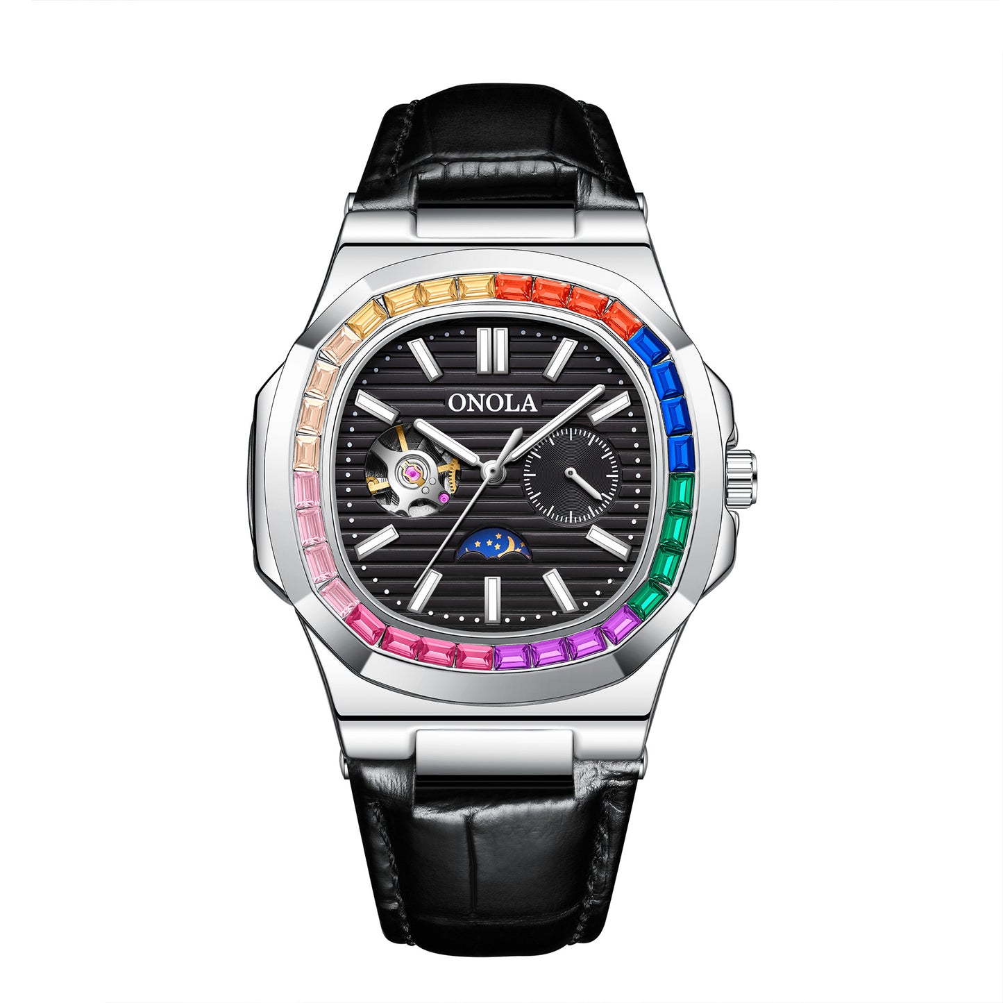 ONOLA-3855CH men's luxury mechanical watch, automatic winding, waterproof and durable, suitable for men's elegant watch