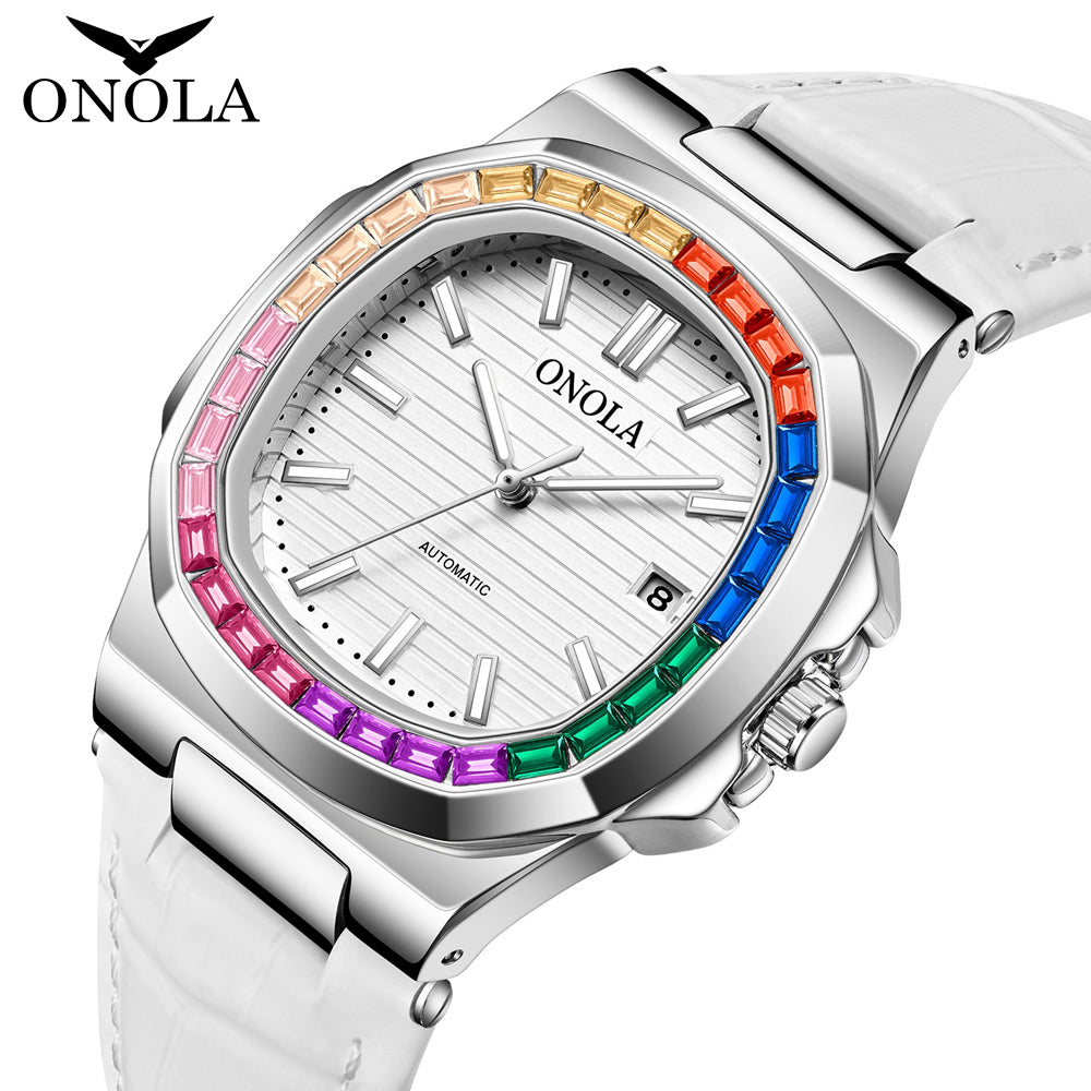 ONOLA-3853CH Elegant Business Men's Mechanical Watch, Waterproof and Durable, Suitable for Any Occasion, Perfect Gift