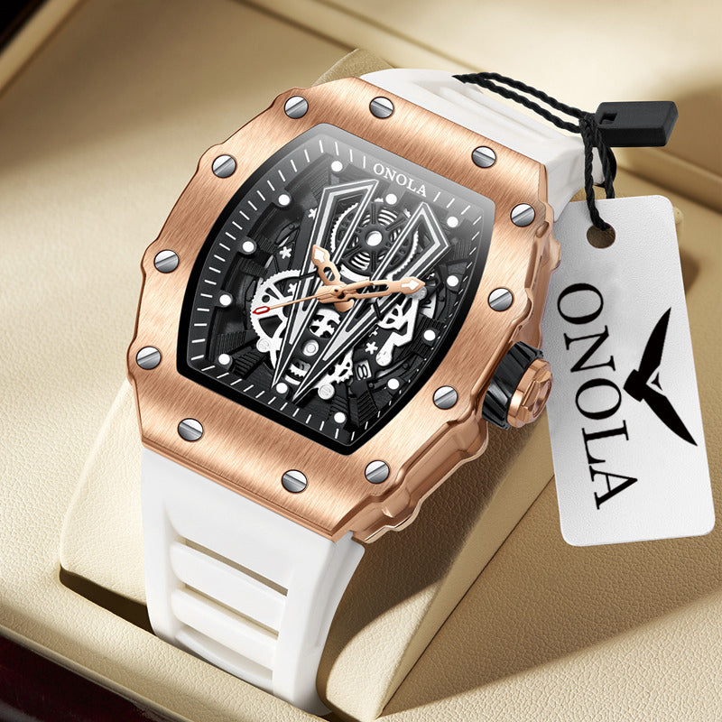 ONOLA-3826 Men's Watch - Quartz Movement, Night Light, Barrel Style