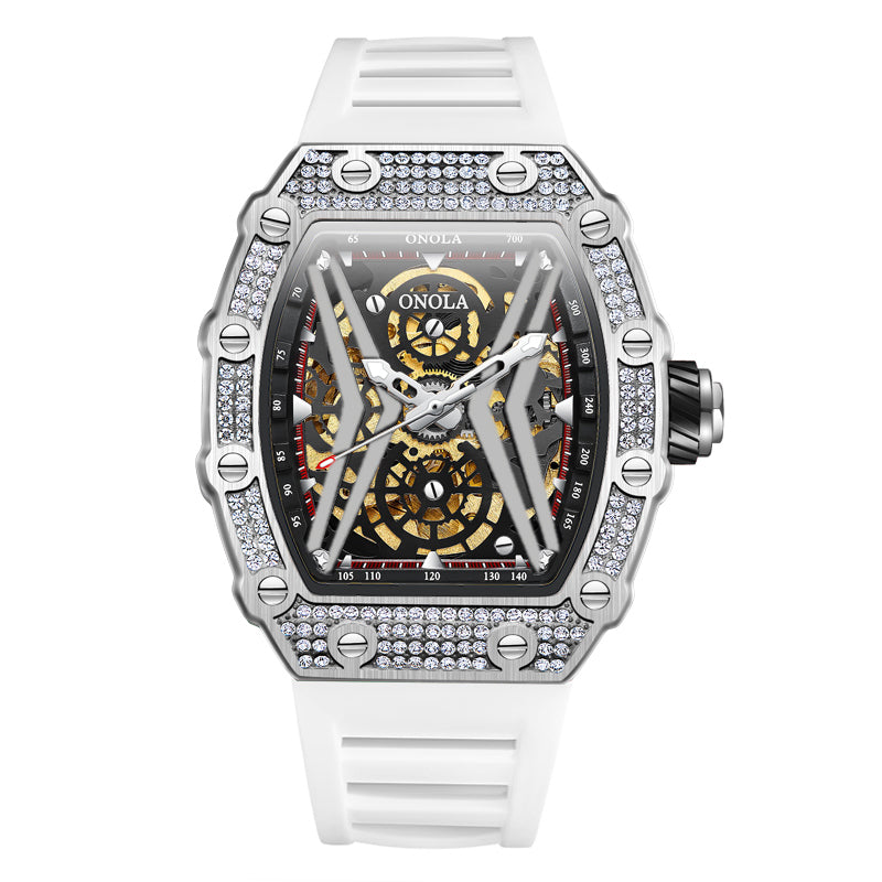 ONOLA-3828D Men's Mechanical Watch Wine Barrel Tourbillon Series, Suitable for Business wear
