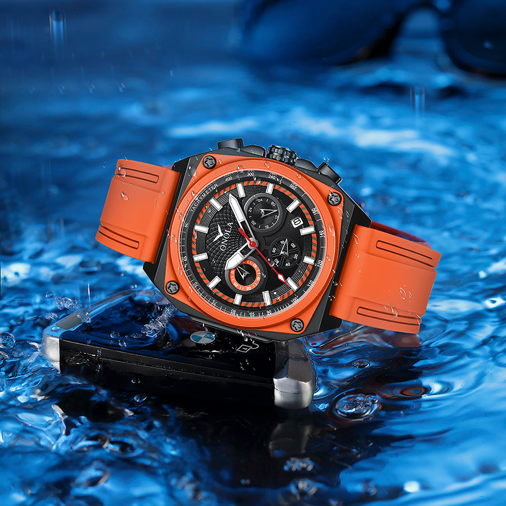 ONOLA-6847 Men's Sports Quartz Watch Luminous Waterproof, Suitable for Men's Daily Clothing Matching