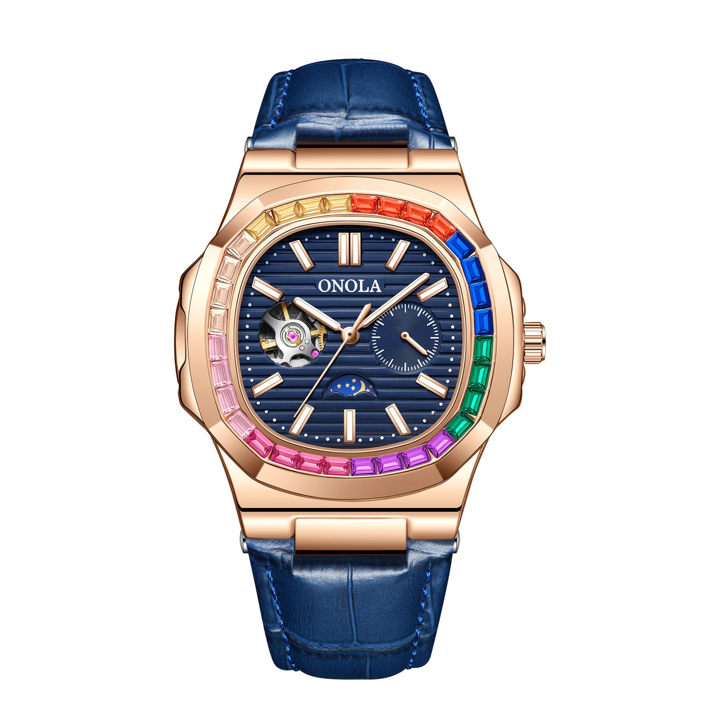 ONOLA-3855CH men's luxury mechanical watch, automatic winding, waterproof and durable, suitable for men's elegant watch