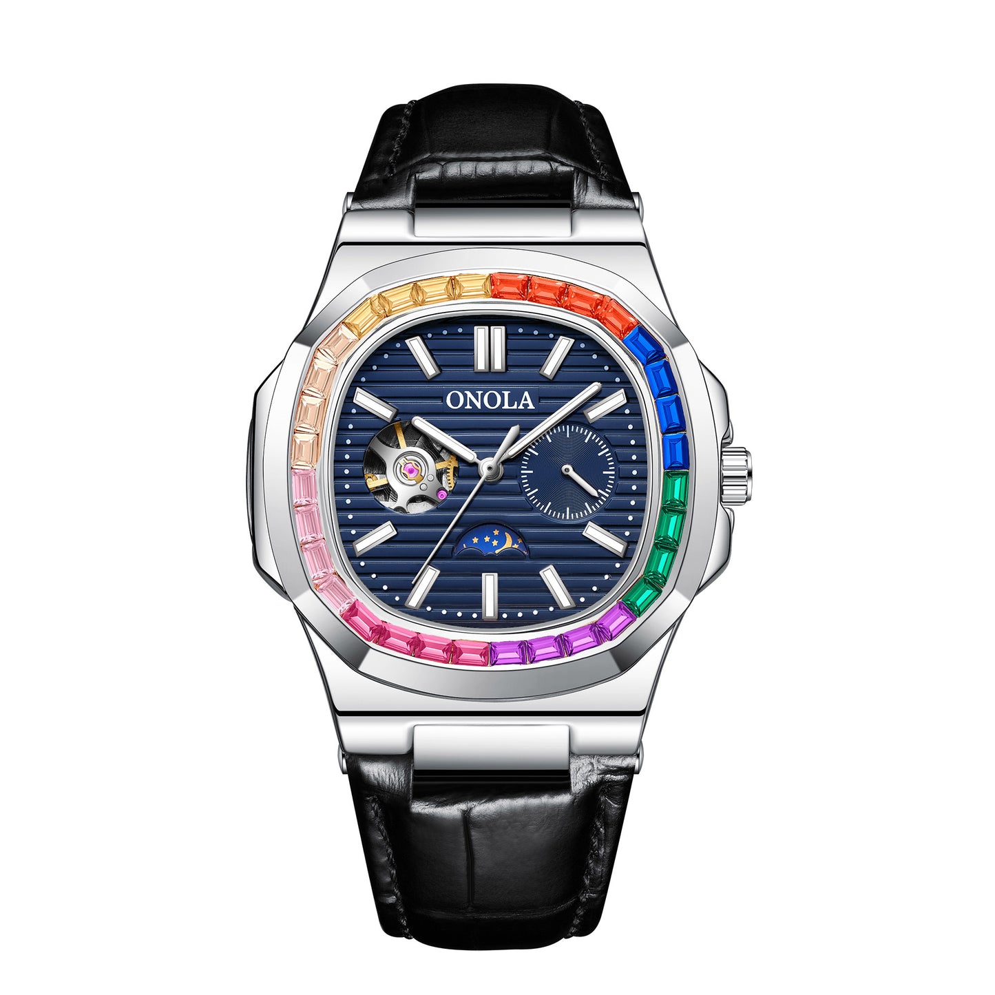 ONOLA-3855CH men's luxury mechanical watch, automatic winding, waterproof and durable, suitable for men's elegant watch