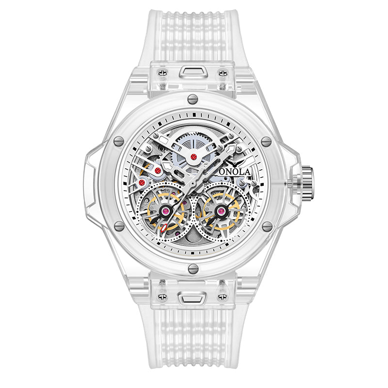 ONOLA-3835, Fashionable sports tourbillon hollow mechanical watch, ideal gift for men