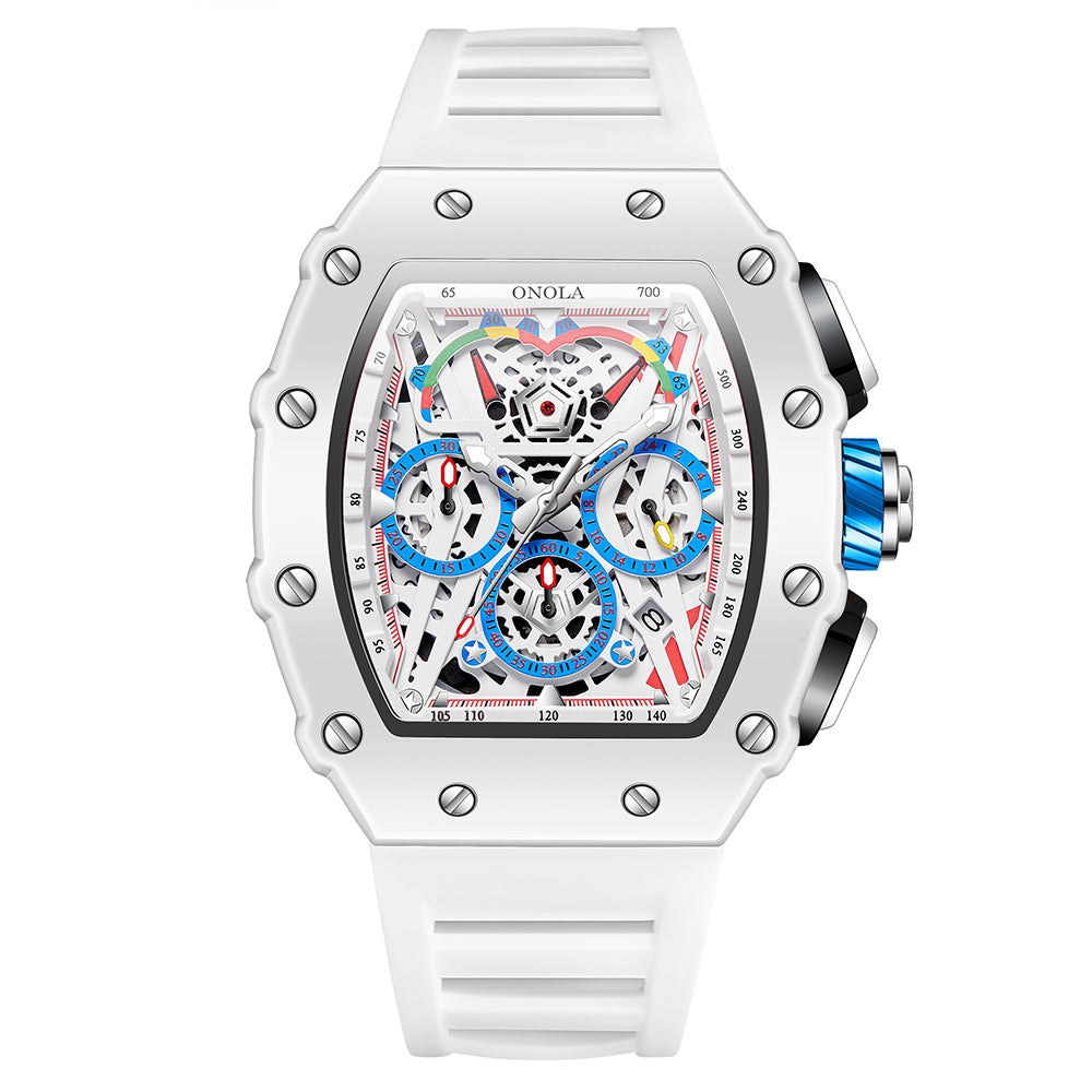 ONOLA-6827W Men's Wine Bucket Multi functional Fashion Quartz Watch - Ideal Gift