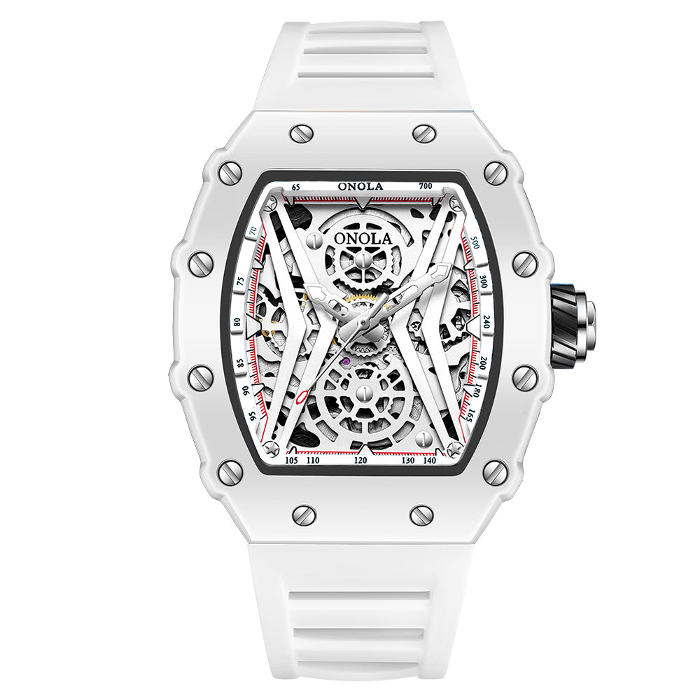 ONOLA-3828W Men's Sports Mechanical Watch 30 meter Waterproof, Perfect Gift Choice