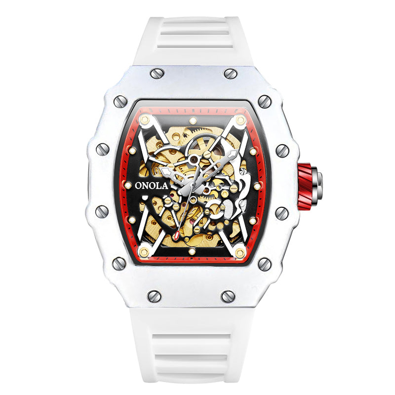 ONOLA-3829 Men's Barrel Automatic Mechanical Watch, Perfect for Business Use
