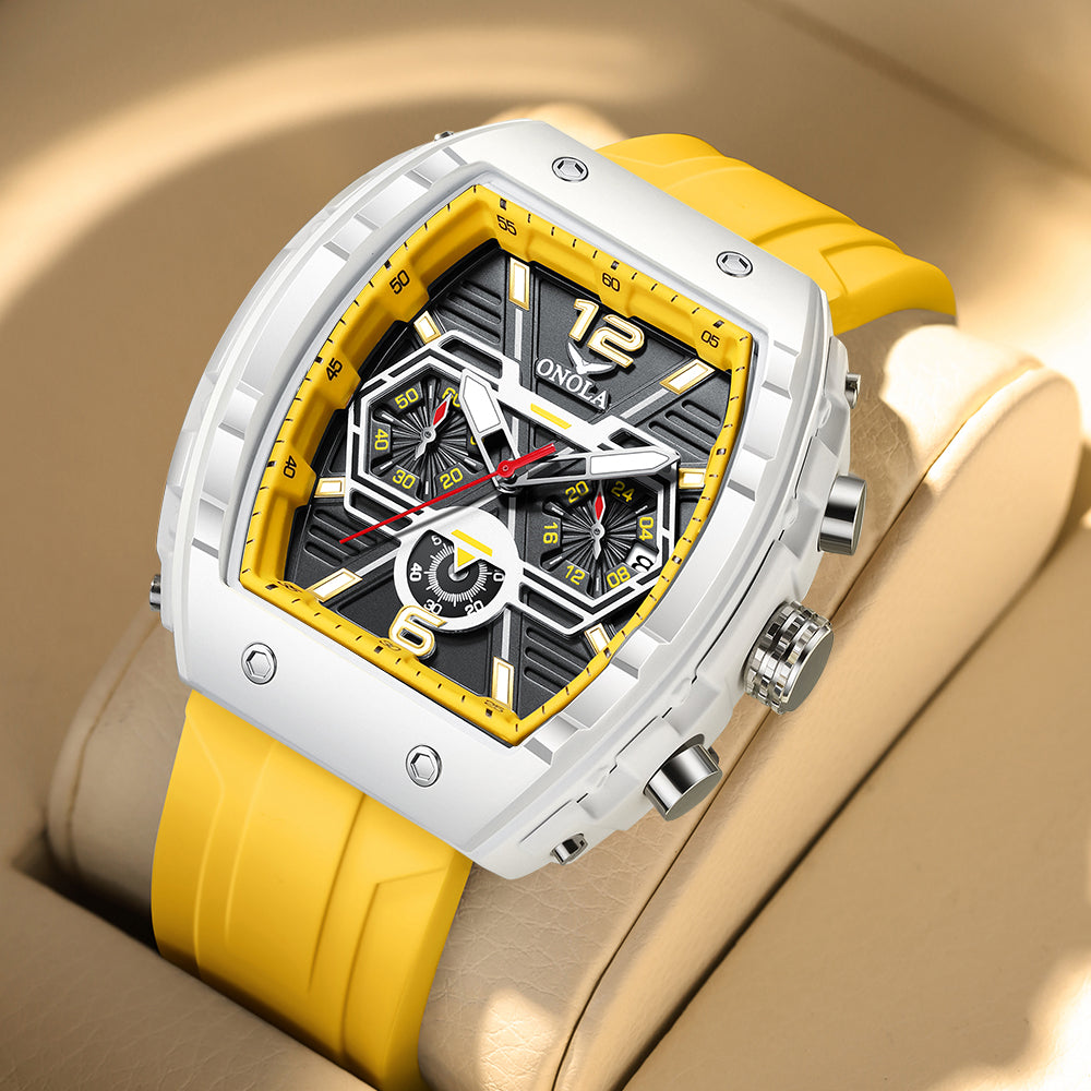 ONOLA-6852 Men's Multi functional Sports Quartz Watch, Suitable for Business Meetings and Outdoor Activities