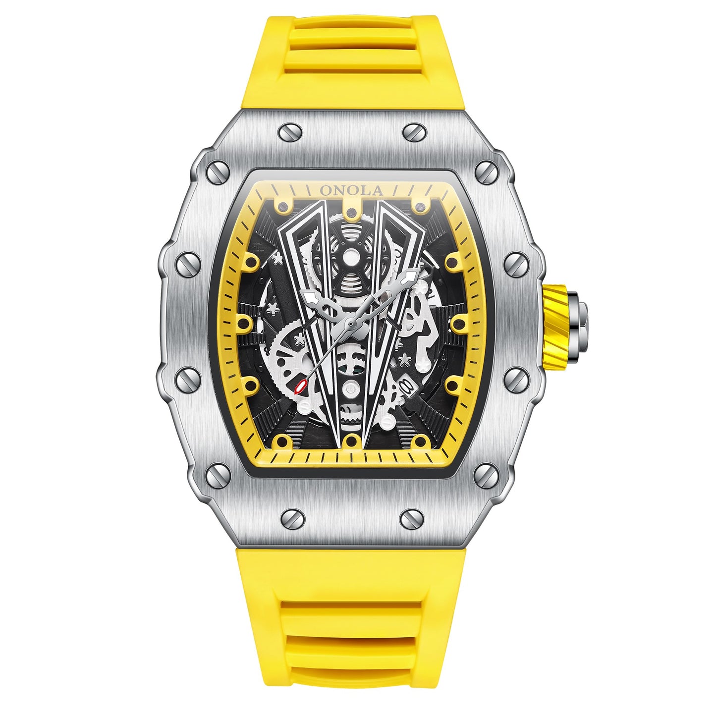 ONOLA-3826 Men's Watch - Quartz Movement, Night Light, Barrel Style