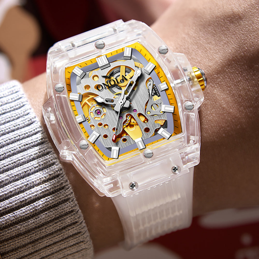 ONOLA-3832 Fashion Men's Hollow Mechanical Watch, Perfect New Year Gift