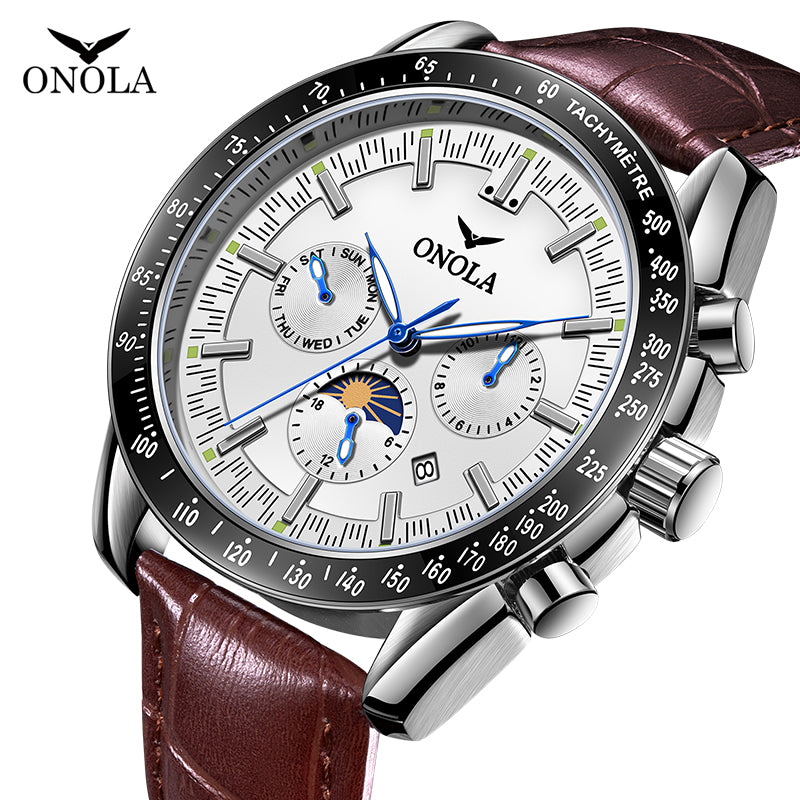 ONOLA-6835 👔Men's Fashion Business Automatic Mechanical Watch with Gift Box, Perfect Birthday Gift Choice