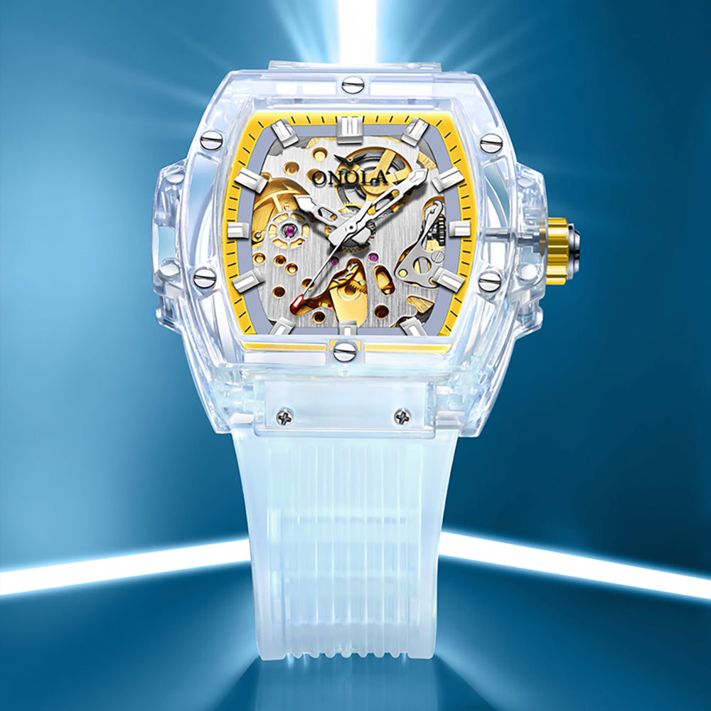 ONOLA-3832 Fashion Men's Hollow Mechanical Watch, Perfect New Year Gift