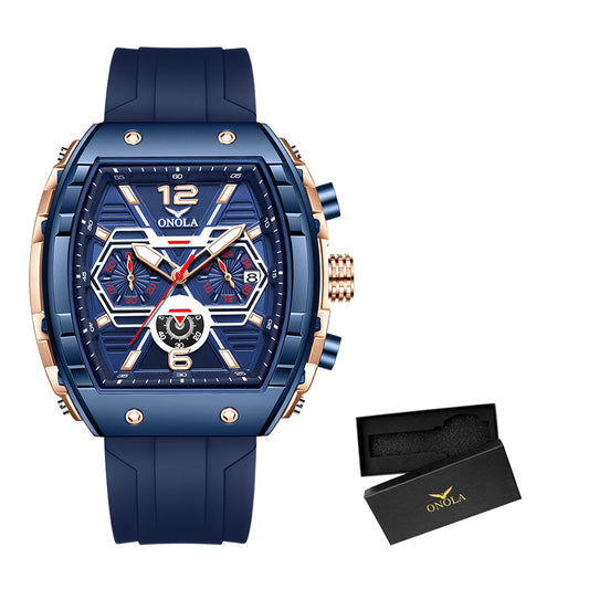 ONOLA-6852 Men's Multi functional Sports Quartz Watch, Suitable for Business Meetings and Outdoor Activities