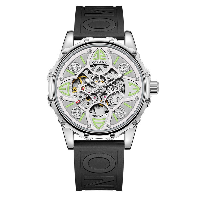 ONOLA-3833 Fashion Men's Hollow Automatic Mechanical Watch, Ideal Gift
