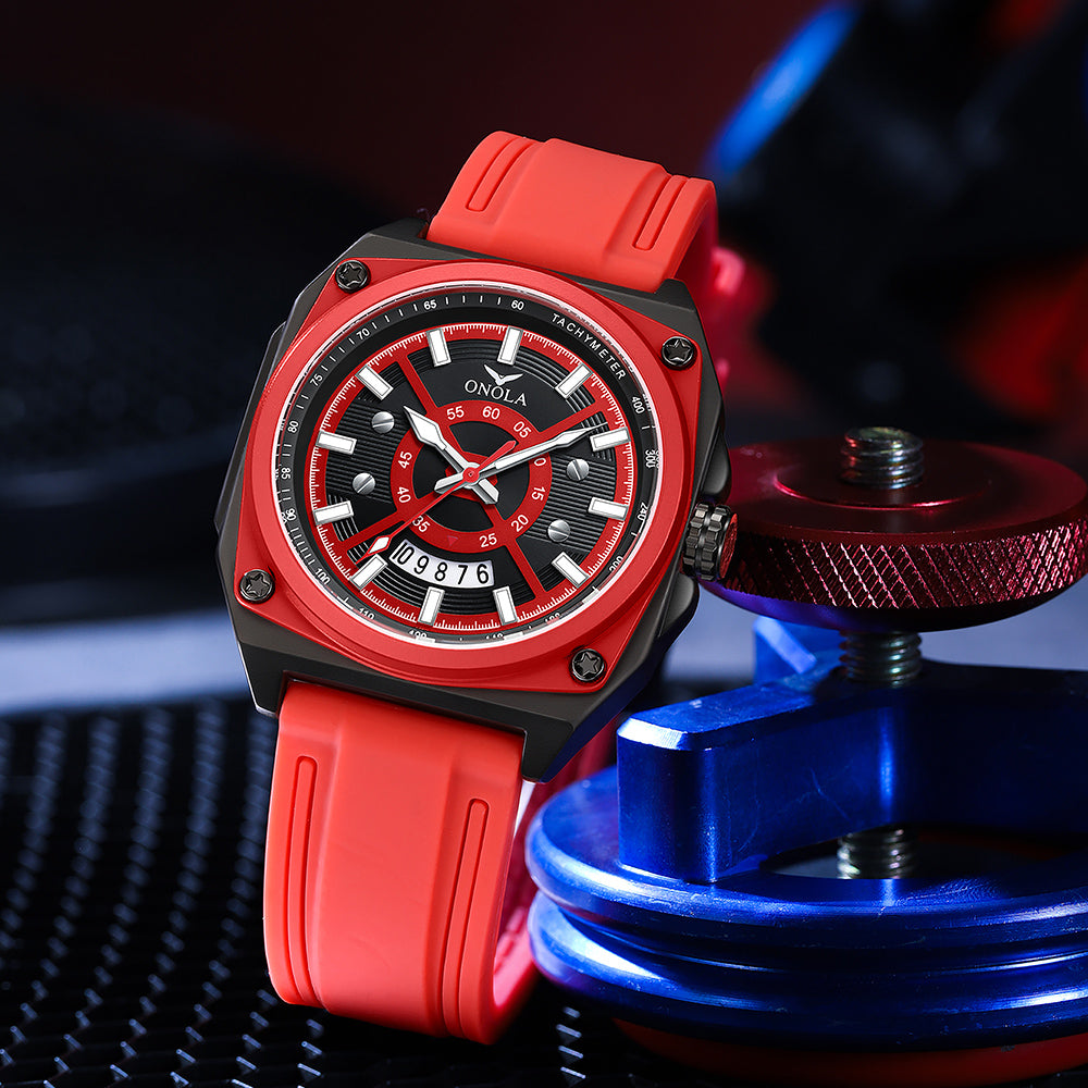 ONOLA-3856 men's sports quartz watch, luminous waterproof, multifunctional timing watch, suitable for outdoor activities, perfect gift